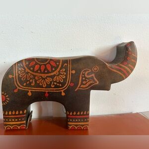 Vintage Y2K Leather Boho Elephant Coin Bank